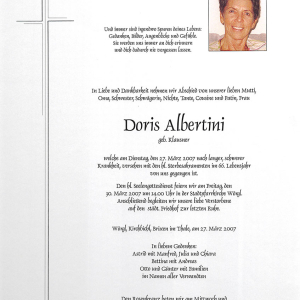 Albertini Doris Geb. Klausner G